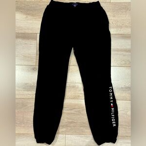 Black Tommy Hilfiger low waisted Sweatpants